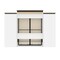 Bestar Orion 124W Queen Murphy Bed and 2 Storage Cabinets with Pull-Out Shelves (125W), White & Walnut Grey 116870-000017 - alternate 5